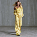 Conjunto Priscilla™ con Blusa Asimétrica de Un Hombro y Pantalón Palazzo