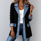 Chaqueta Tatiane™ con Tejido Acanalado, Corte Largo y Botones