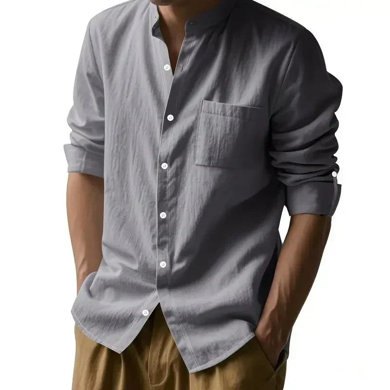 [BUY 1 GET 1 FREE] Santorini Premium Men’s Linen Shirts + FREE Exclusive Watch Gift