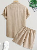 [BUY 1 GET 1 FREE] Vienna Premium Shirt & Shorts Set
