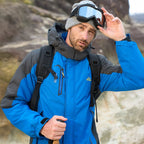 Men's Water Resistant Ski Jacket - Fleece Lined Parka with Pockets